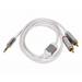 Mini Plug to 2 RCA Male Stereo Audio Cable ( 2 Pack ) - 3 ft 3.5mm