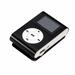 2pcs Mini USB Clip MP3 Player LCD Screen Support 32GB Micro SD TF (Black)