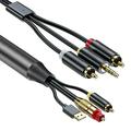 Digital to Analog Audio Conversion Cable Digital SPDIF/Optical & Coaxial to Analog L/R RCA &3.5mm AUX Stereo Audio Cable