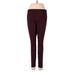 Lands' End Casual Pants - Super Low Rise: Burgundy Bottoms - Women's Size Medium