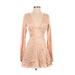 Privacy Please Casual Dress - Mini: Tan Dresses - Women's Size Small