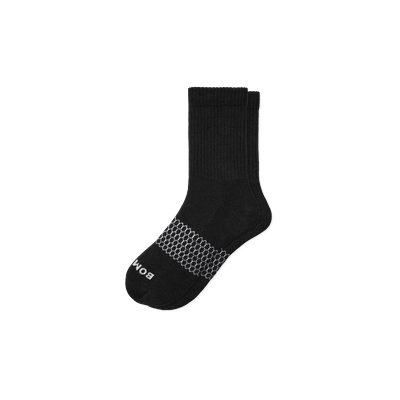 Women's Solids Half Calf Socks - Black - Small - Cotton Blend - Bombas