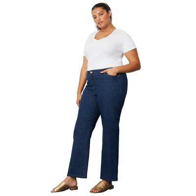 Plus Size Women's June Fit Boyfriend Jeans by June+Vie in Medium Blue (Size 16 W)