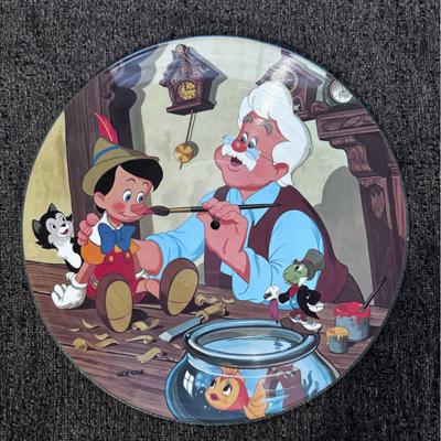 Disney Media | 1980 Walt Disney Pinocchio Vinyl Picture Disc Lp Record Album | Color: Blue/White | Size: Os