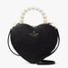 Kate Spade Bags | Kate Spade Love Shack Heart Pearls Crossbody Bag, Black Nwt | Color: Black/Silver | Size: Os