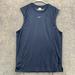 Nike Shirts | Nike Shirt Men Large Adult Blue Navy Vintage Athletic Training Fit Gym Tank Top | Color: Blue | Size: L