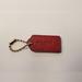 Coach Bags | Coach Gold Red Leather Keyfob Bag Wallet Charms Keychain | Color: Gold/Red | Size: 1.5"