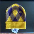 Burberry Accessories | Burberry Whool Beanie Hat Nwt Unisex/One Size | Color: Purple/Yellow | Size: Os