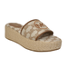 Michael Kors Shoes | Michael Kors Sadler Logo Jacquard & Jute Wedge Sandal Lt. Cream Nib | Color: Cream | Size: Various