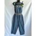 Anthropologie Pants & Jumpsuits | Anthropologie Laia Naomi Striped Jumpsuit Size S Blue Tie Straps Tassel Pompoms | Color: Blue | Size: S