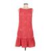 Eliza J Cocktail Dress - Mini Scoop Neck Sleeveless: Red Dresses - Women's Size 8