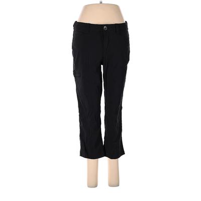 Eddie Bauer Casual Pants - Mid/Reg Rise Boot Cut Cropped: Black Bottoms - Women's Size 6