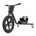 ROMYIX Pedal Go Kart Black, Ride-On Toy For Children, Toddler Big Wheel On Tricycle