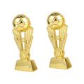 Happyyami 2pcs Children Trophy Coccer Trophy Cups Children Sport Trophy School Trophy Golden Trophy Player of The Match Trophy Resin Trophy Childrens Trophy Champion Cup Campus Football