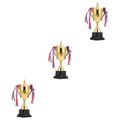 Happyyami 3pcs Sports Meeting Trophy Football Gifts Toys for Kids Reward Trophy Prop Tennis Gift Team Trophy Classroom Rewards Games Soccer Gift Decorative Trophy Big Trophy Metal Universal