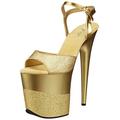 Pleaser FLAMINGO-809-2G Gold Glitter/Gold-Glitter UK 4 (EU 37)