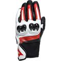 Dainese - Mig 3 Unisex Leather Gloves, Motorbike Gloves with Touchscreen Sensor, Mens Leather Gloves, Motorcycle Gloves with Reinforced Palm, TPU Protectors on Knuckles, Black/White/Red