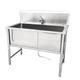 47" Dog Washing Grooming Station for Home,Dog Grooming Tub,Dog Shower Tub,Dog Wash Sink,Stainless Steel Dog Bathing Station,Pet Dog Bathtub for Large Dogs,w/Floor Grate & Faucet