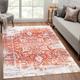 LuxFocus Area Rug Living Room Rugs, Indoor Soft Low Pile Large Carpet with Gradient Traditional Print for Bedroom Dining Room Home Office Decor Under Kitchen Table Washable Orange 160 x 230 cm