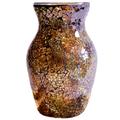 ZHIPINHUI 8" H Mosaic Vase Glass Vase,Decorative Flower Vase,Decor Home Modern Midsize Mosaic Vase for Bedroom Livingroom Kitchen Office Wedding,Unique Mosaic Glass Vase Gift (Golden)