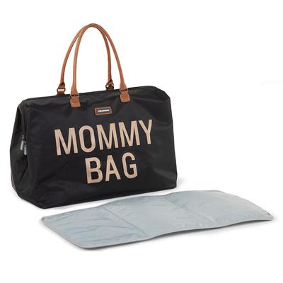 BEABA Childhome Canvas Mommy Bag - Black & Gold