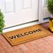 Calloway Mills Welcome w/ Border Non-Slip Indoor Outdoor Door Mat Coir | 29 H x 17 W x 0.6 D in | Wayfair 112121729