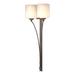 Hubbardton Forge Formae 2 - Light Dimmable Wallchiere Glass in White/Black/Brown | Wayfair 204672-07-ZX169