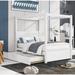 Red Barrel Studio® Sirlis Canopy Bed Wood in White | 71.2 H x 56.5 W x 79.5 D in | Wayfair ED59054810F74C71B74329607D63CFBC