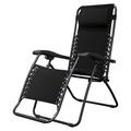 Caravan Global Raiyah Folding Zero Gravity Chair w/ Cushions Metal in Black | 64.5 H x 45 W x 25.5 D in | Wayfair CVAN80009000052