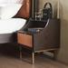 Bay Isle Home™ Afizah Nightstand Wood in Brown | 23.23 H x 19.69 W x 16.54 D in | Wayfair DA0AE4B4E77D443391DF4480ABDBF737