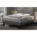 Latitude Run® Light Grey King Size Bed Frame w/ Upholstered Headboard, Strong Wooden Slats, Non-slip, Noise-free | 46 H x 79 W x 79 D in | Wayfair