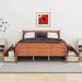 Red Barrel Studio® Zariaha Wood Platform Bed w/ 4 Drawers & Streamlined Headboard & Footboard Wood in Brown | 35.4 H x 63 W x 87.5 D in | Wayfair