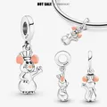 Perles de charme pendantes Disney Pixar Remy pour femme bracelet Pandora original pendentif en