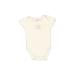 Little Me Short Sleeve Onesie: Ivory Bottoms - Kids Girl's Size Small