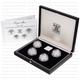 1984 - 1987 One Pound Piedfort Silver Proof Four Coins Set Royal Mint National Emblems Coin Collection Ideal Gift! Perfect Present