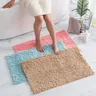 Small Carpet Pure Color Elliptocytosis Shape Water Absorption Bathroom Thickening Anti-Slip Winter