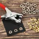 1 Set Set di pinze per occhielli da 1/4 di pollice, kit di pinze per punzonatura per occhielli con 100 occhielli metallici, kit di strumenti per occhielli per tessuto in pelle