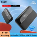 Kuwfi 4G Lte Router Wireless Wifi Modem portatile Mini WIFI esterno Mobile Hotspot Pocket Mifi 300Mbps Slot per scheda SIM 6000mah