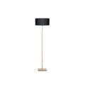 Lampadaire bambou abat-jour lin noir, h. 167cm