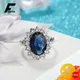 Charme Ringe Silber 925 Schmuck Ovale form Sapphire Zirkon Edelstein Finger Ring Ornamente für