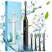 Electric Toothbrush Electric Toothbrush with 5 Brush Heads 5 Cleaning Modes Water Proofing IPX7 Water Proofing Electric Toothbrush -Newly Birthday Gifts for Women Clearance Items for Women