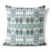 Paisley Oasis Indoor/Outdoor Pillow with Removable Cover in White 20x20