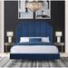 Chic Home Avril Platform Bed Frame With Headboard Velvet Upholstered