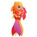 In the Breeze 5221 â€” 30-inch Hot Damsel Fish Windsock â€” Colorful Orange and Red Fishsock Hanging Garden DÃ©cor with Detailed Printed Graphics