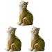 3pcs Art Cat Model Decorative Cat Ornament Holiday Cat Sculpture Home Cat Statue