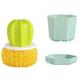 GBSELL Home Clearance Household Kitchen Cleaning Brush Cactus Dishwashing Brush Potted Pot Washing Pot Brush with Handle Gifts for Women Men Mom Dad