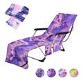 ã€�Ready Stockã€‘ Microfiber Gradient Print Beach Chaise Lounge Chair Cover with Side Pockets No Sliding Quick Dry Bath Towel for Sun Lounger Pool Sunbathing Garden