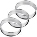 3pcs Pizza Serving Ring Pizza Sprinkling Ring Stainless Steel Pizza Baking Molds