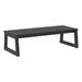 Pemberly Row Modern Solid Wood Outdoor Slat-Top Coffee Table - Black Wash