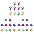 30 Pcs Shiny Pentagram Ceiling Hanging Paper Material Star Lampshade Pendant Hollow Hanging Lantern for Party Holiday Birthday (Mixed Color)